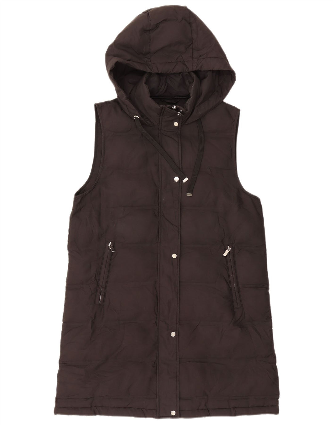 Zara Γυναικεία κουκούλα με επένδυση Gilet UK 14 Medium Black