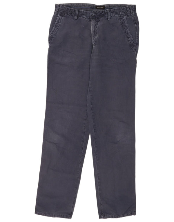 Massimo Dutti Ανδρικό ίσιο παντελόνι Chino EU 44 Large W32 L34 Navy Blue