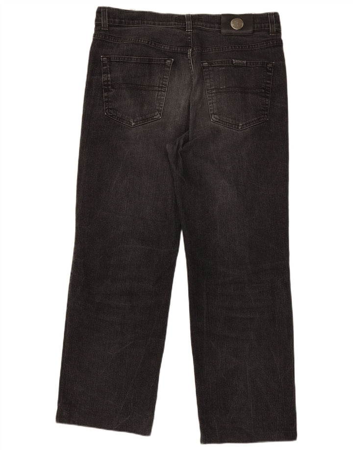 TRUSSARDI Mens Straight Jeans W36 L27 Black Cotton