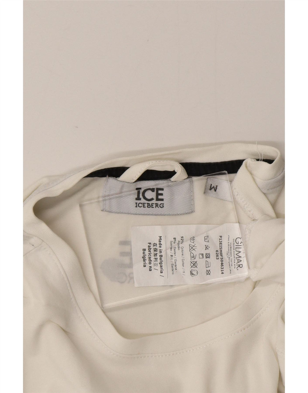Ανδρικό γραφικό μπλουζάκι ICEBERG Τοπ μεσαίο λευκό βαμβακερό