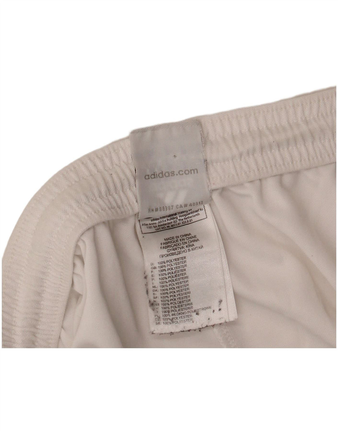 Ανδρικό αθλητικό σορτς ADIDAS Climalite από μεσαίο λευκό πολυεστέρα