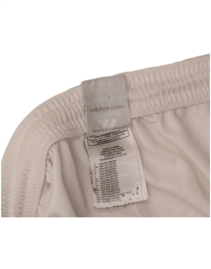 Ανδρικό αθλητικό σορτς ADIDAS Climalite από μεσαίο λευκό πολυεστέρα