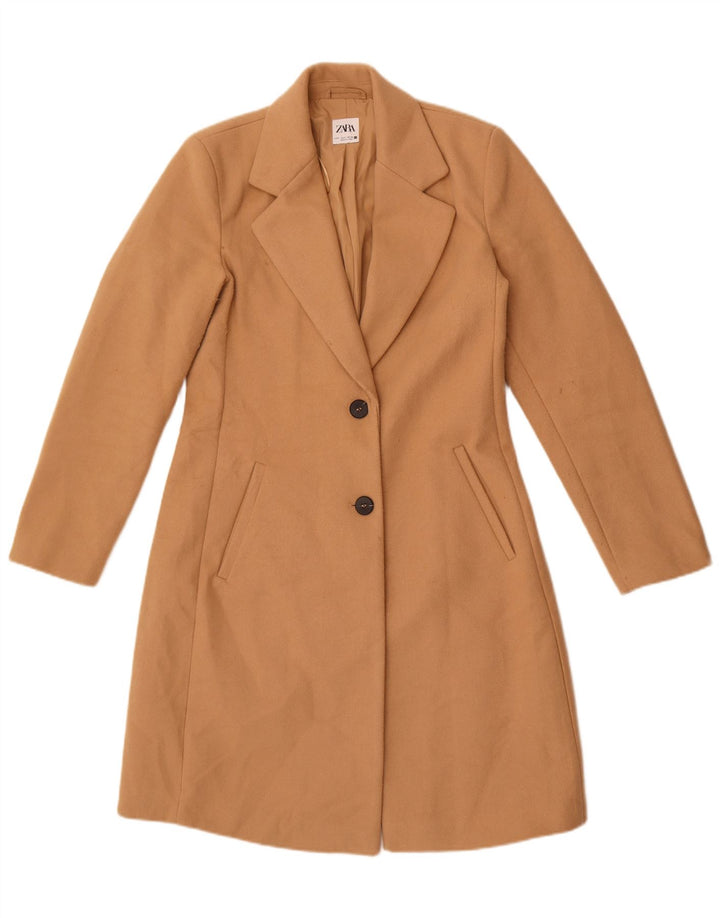 Zara Γυναικείο Πανωφόρι UK 10 Small Beige Polyester