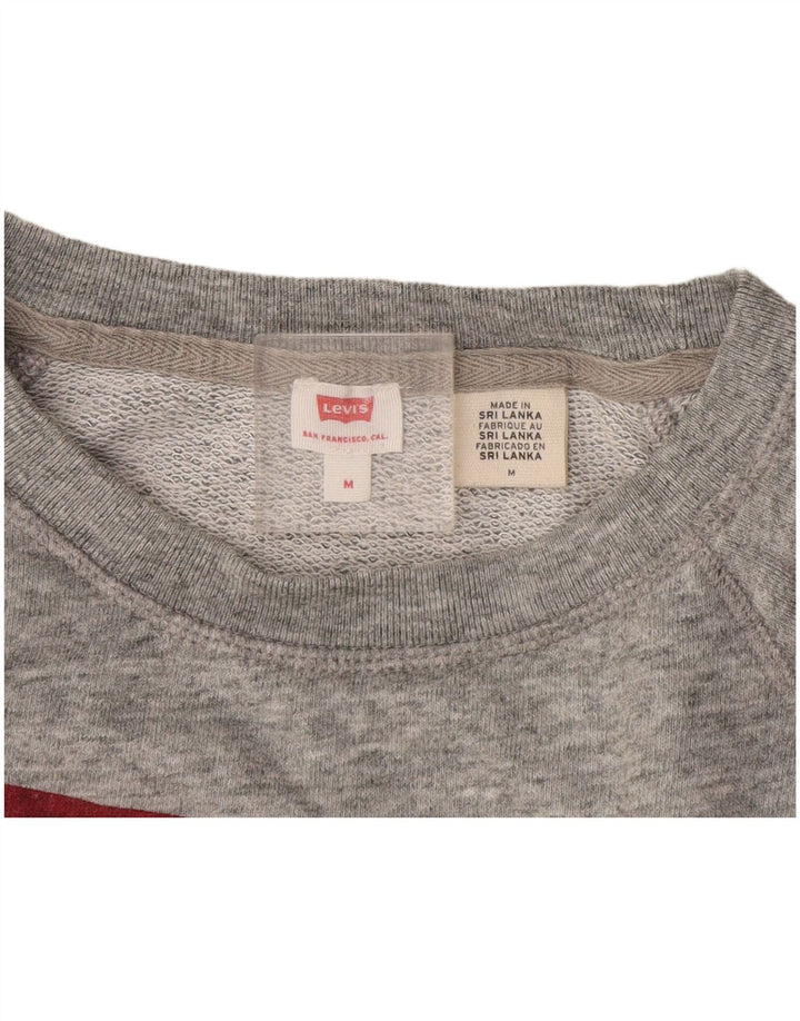 Γυναικείο γραφικό φούτερ Levi's Jumper UK 14 Medium Grey Flecked