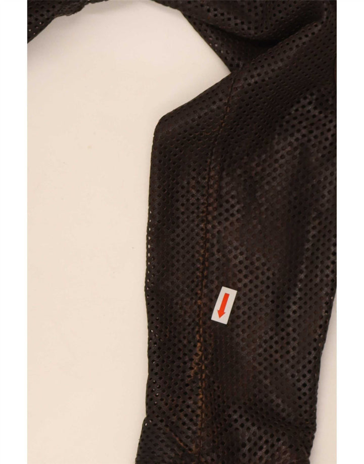Eighth Sin Γυναικείο Δερμάτινο Μπουφάν Biker UK 10 Small Brown