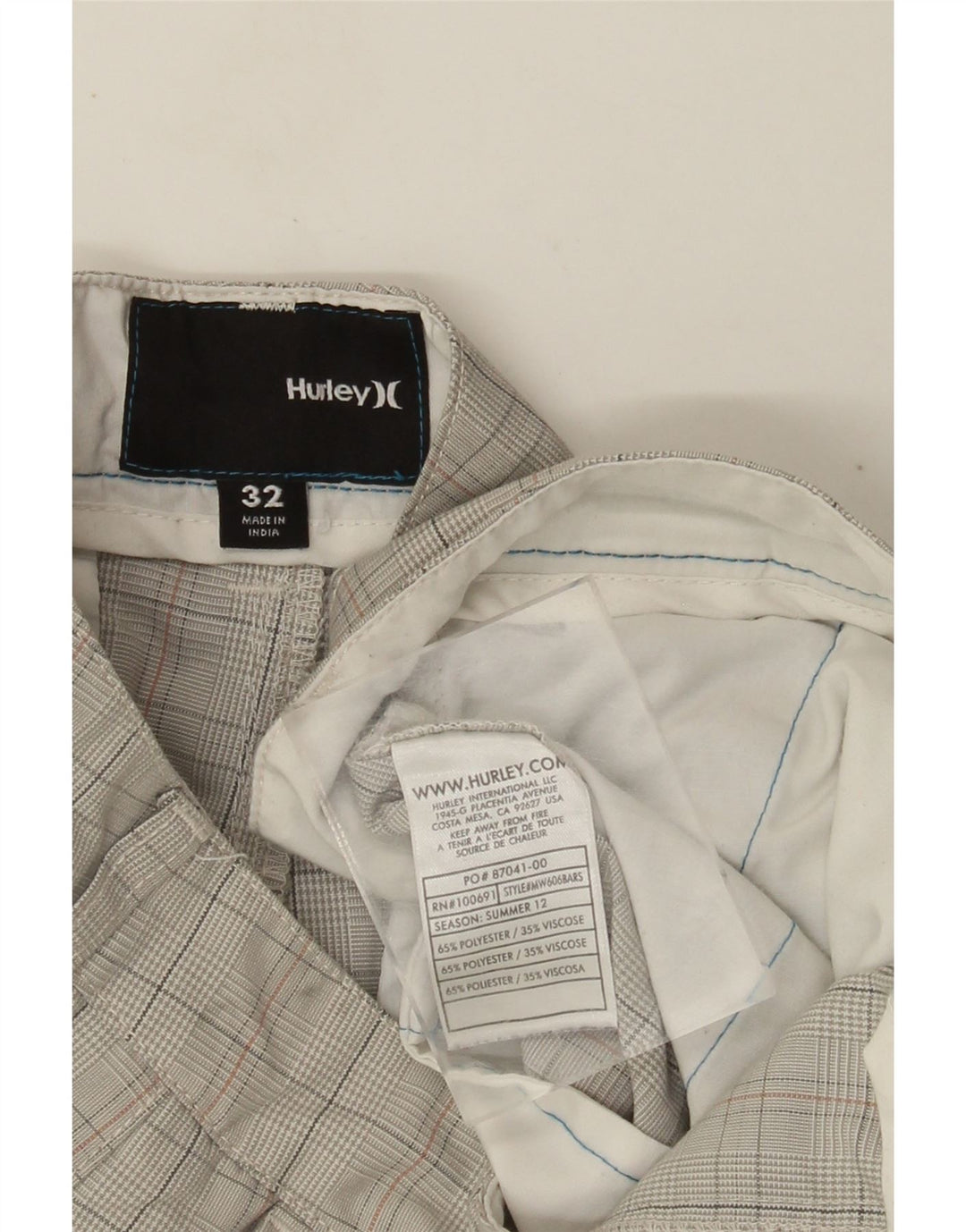 Ανδρικό σορτς Chino Hurley W32 μεσαίο μπεζ από πολυεστέρα