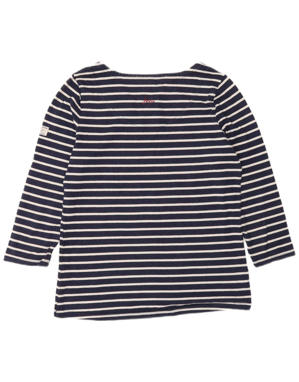 Joules γυναικεία κανονική εφαρμογή 3/4 μανίκια UK 10 Small Navy Blue ριγέ