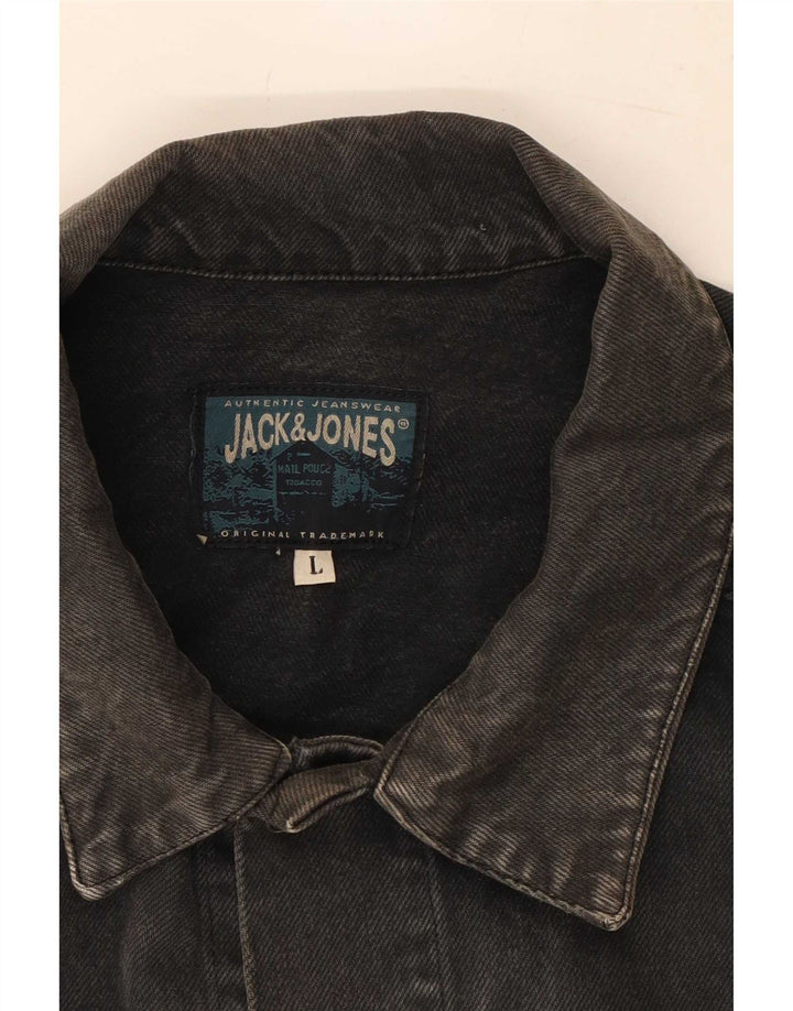 Jack & Jones Ανδρικό Τζιν Μπουφάν UK 40 Μεγάλο Μαύρο