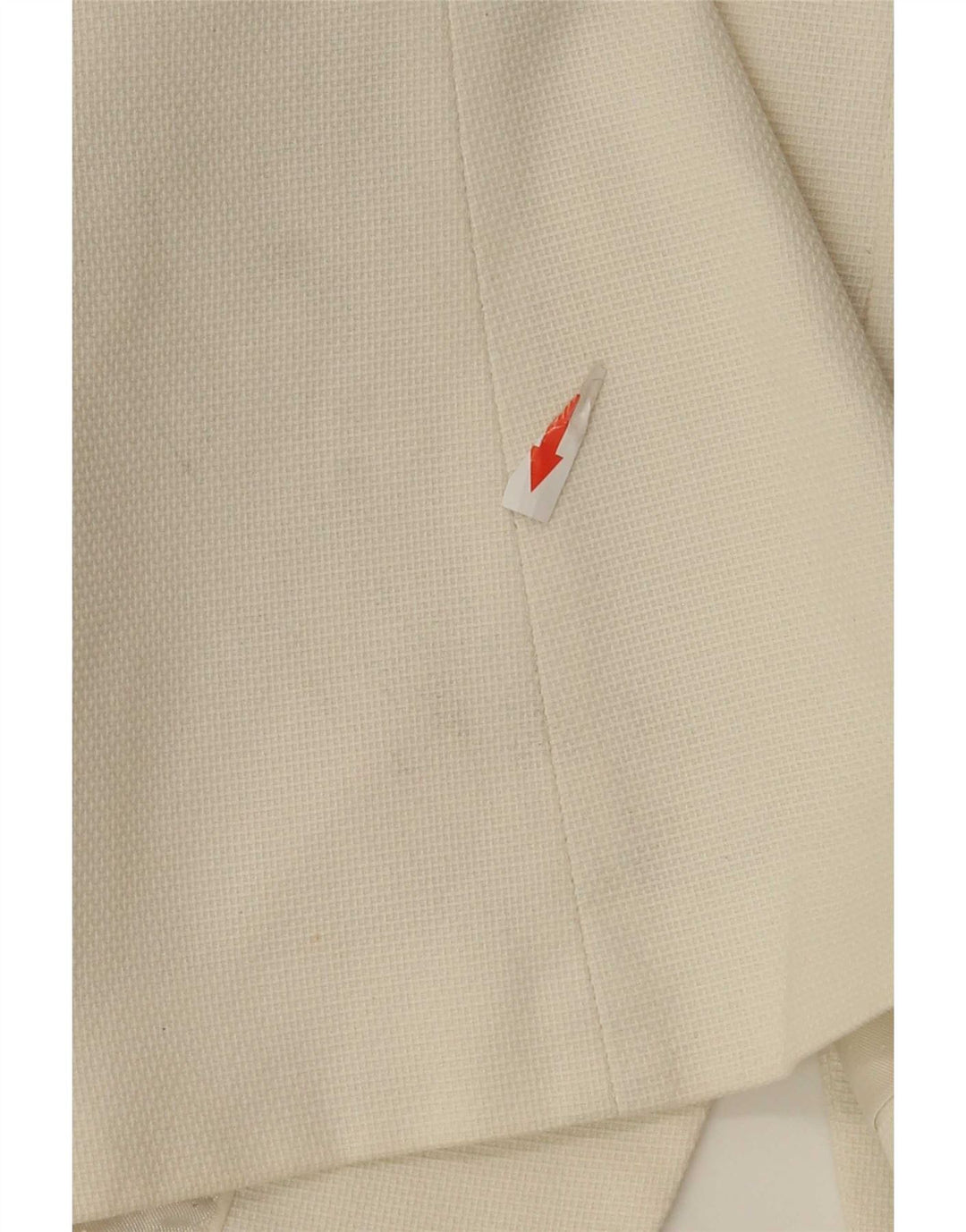 Massimo Dutti Γυναικείο Μπουφάν σακάκι με 1 κουμπιά EU 40 Βαμβακερό μεσαίο σε ανοιχτό λευκό
