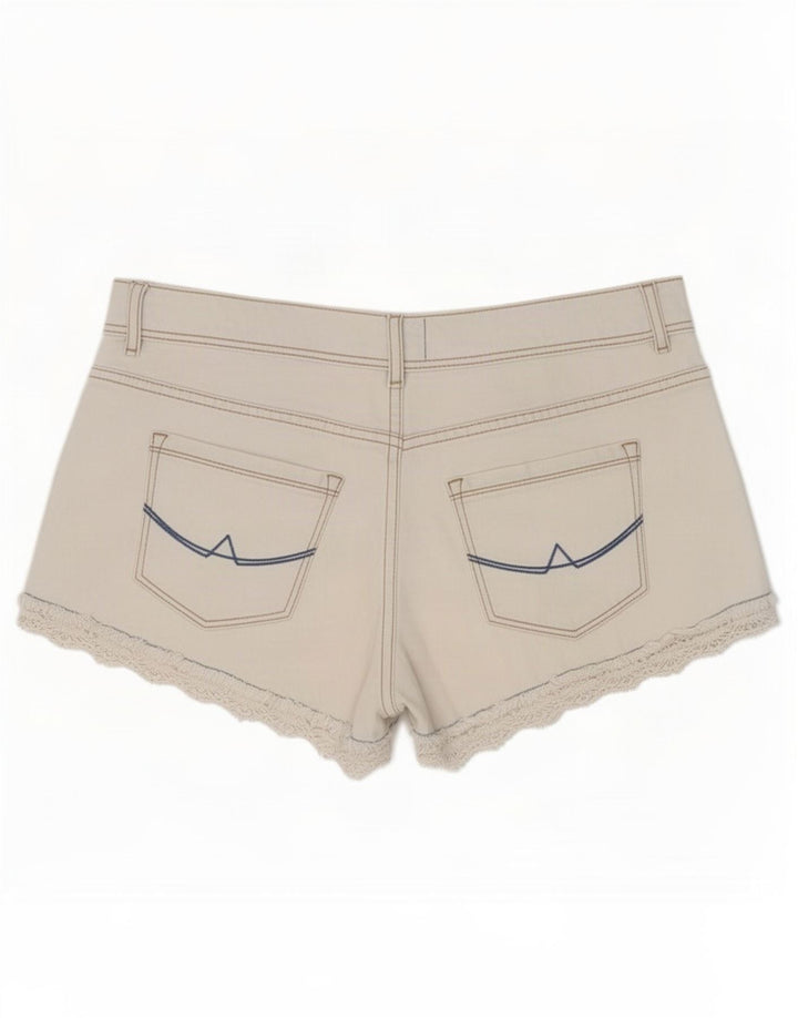 Superdry Γυναικείο τζιν σορτς μεσαίο W28 λευκό βαμβακερό