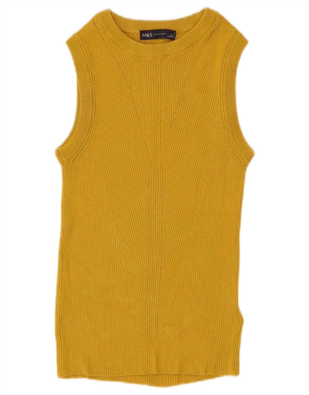 Marks & Spencer Γυναικείο Γιλέκο Tank Top UK 12 Medium Yellow Viscose