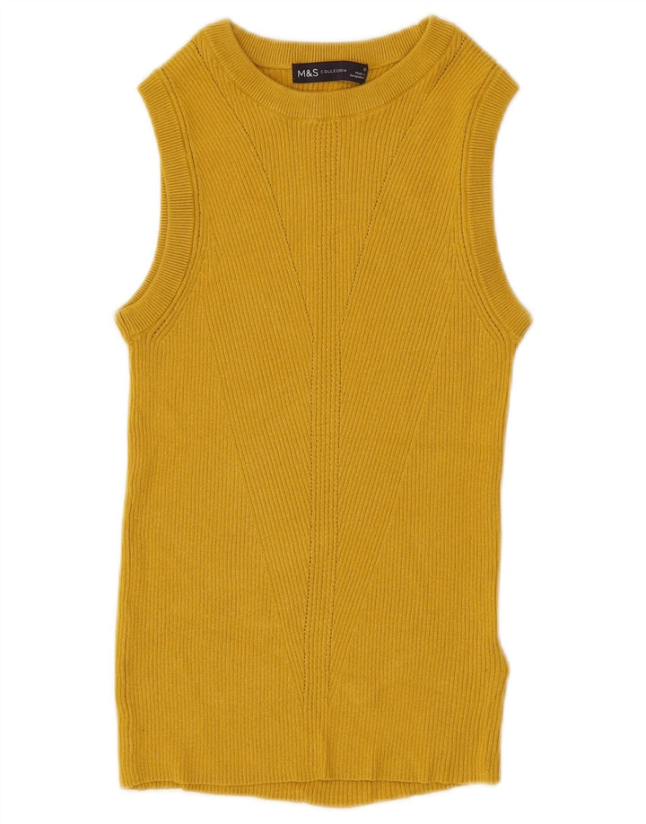 Marks & Spencer Γυναικείο Γιλέκο Tank Top UK 12 Medium Yellow Viscose