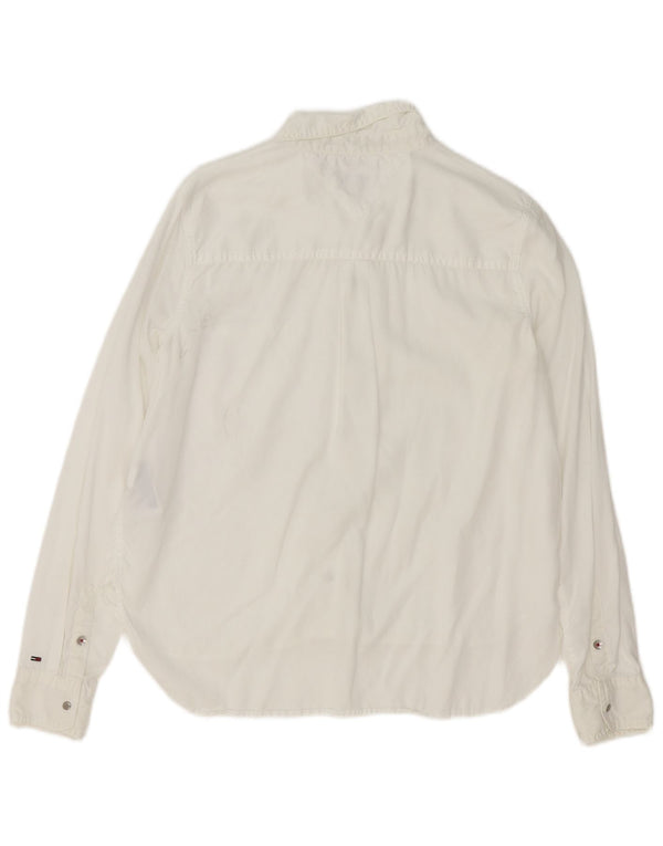 Tommy Hilfiger γυναικείο πουκάμισο UK 14 Medium White Lyocell
