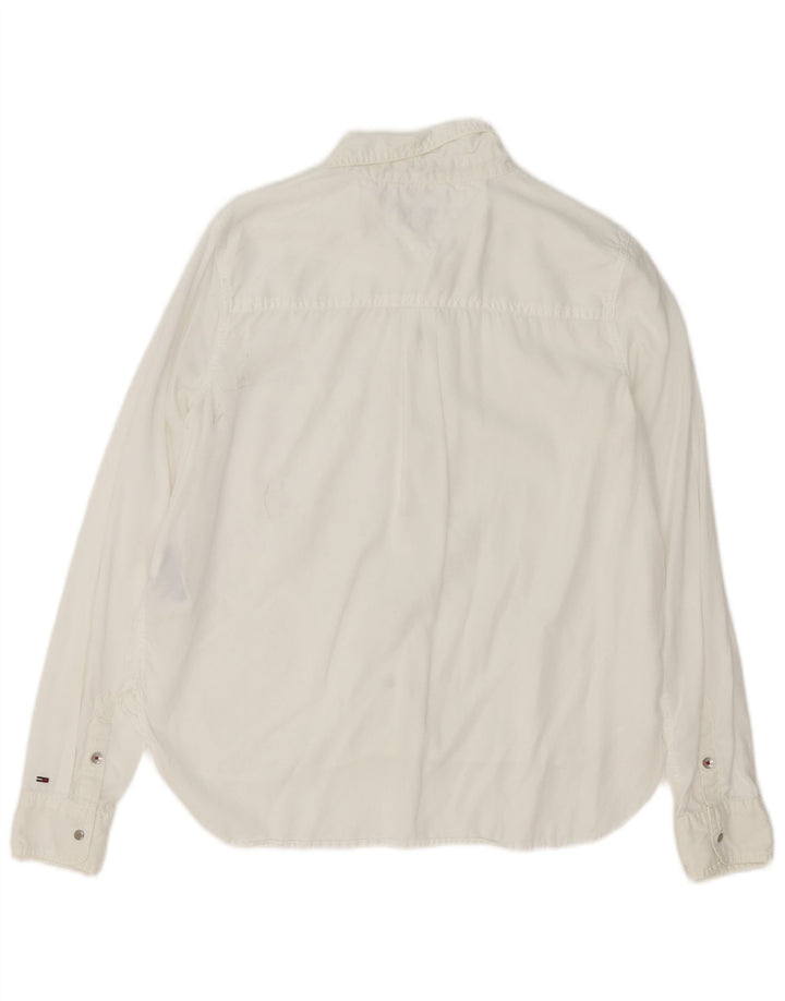Tommy Hilfiger γυναικείο πουκάμισο UK 14 Medium White Lyocell