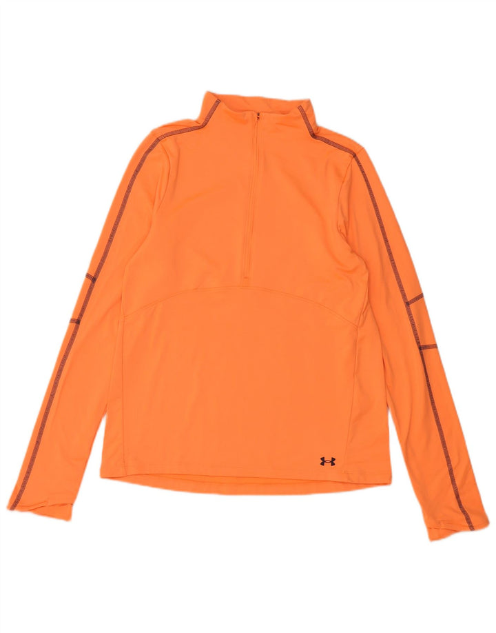 Ανδρική φόρμα πουλόβερ με φερμουάρ Under Armour Top Μικρό πορτοκαλί πολυεστέρα