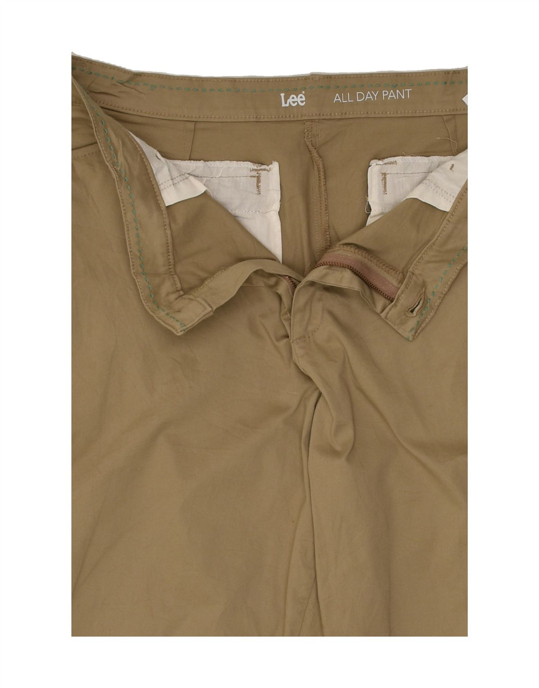 LEE Womens Straight Chino Trousers US 18 2XL W36 L27  Brown Cotton | Vintage Lee | Thrift | Second-Hand Lee | Used Clothing | Messina Hembry 