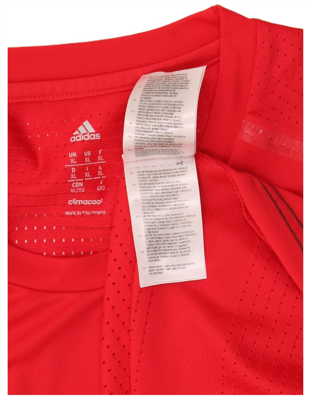 Ανδρικό T-Shirt Adidas Climacool Top XL Red Polyester