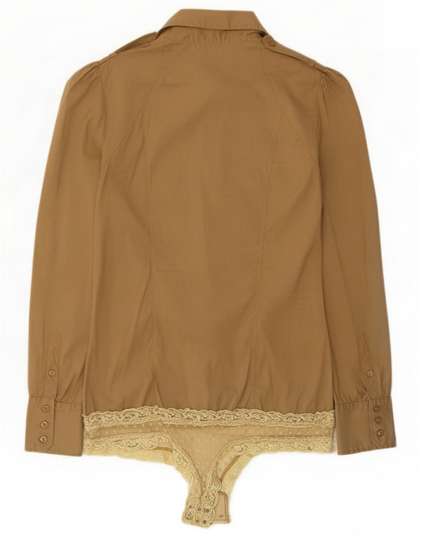 Guess Γυναικείο πουκάμισο Bodysuit UK 14 Medium Beige Cotton
