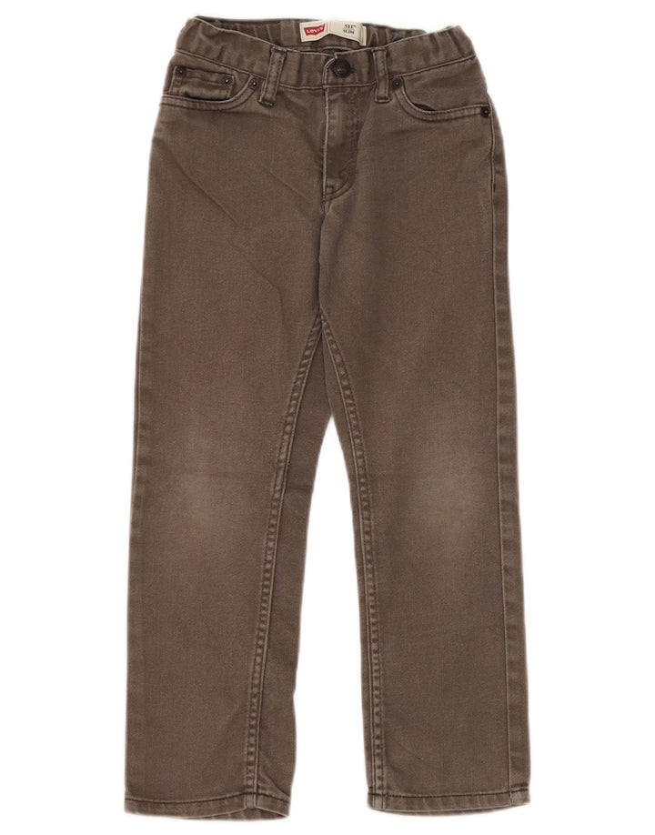Levi's Boys 511 Slim Jeans 6-7 ετών W20 L20 Πράσινο βαμβακερό