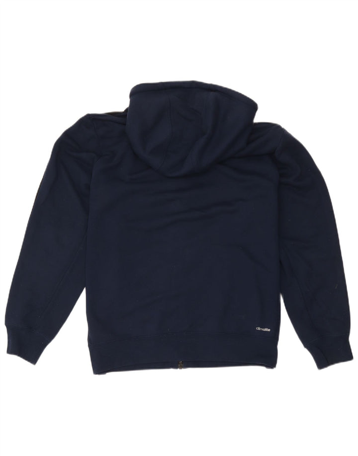 Ανδρικό πουλόβερ με κουκούλα με φερμουάρ Adidas Climalite Μεγάλο μπλε ναυτικό πολυεστέρα