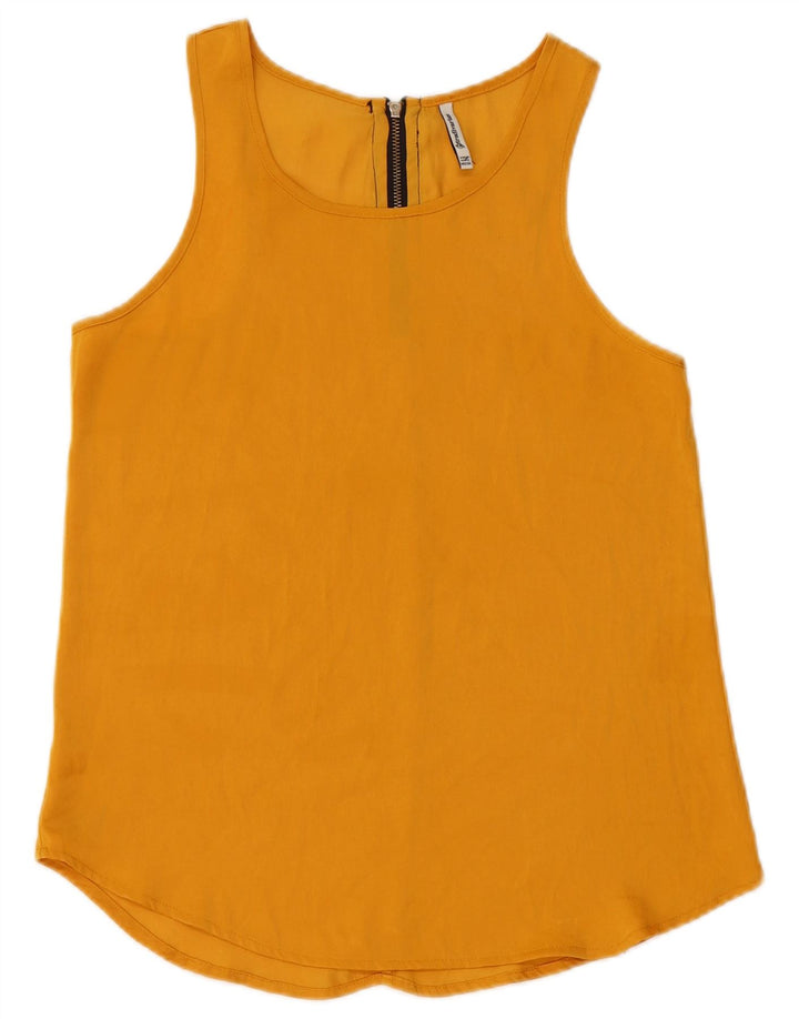 STRADIVARIUS Γυναικεία αμάνικη μπλούζα τοπ UK 10 Small Yellow