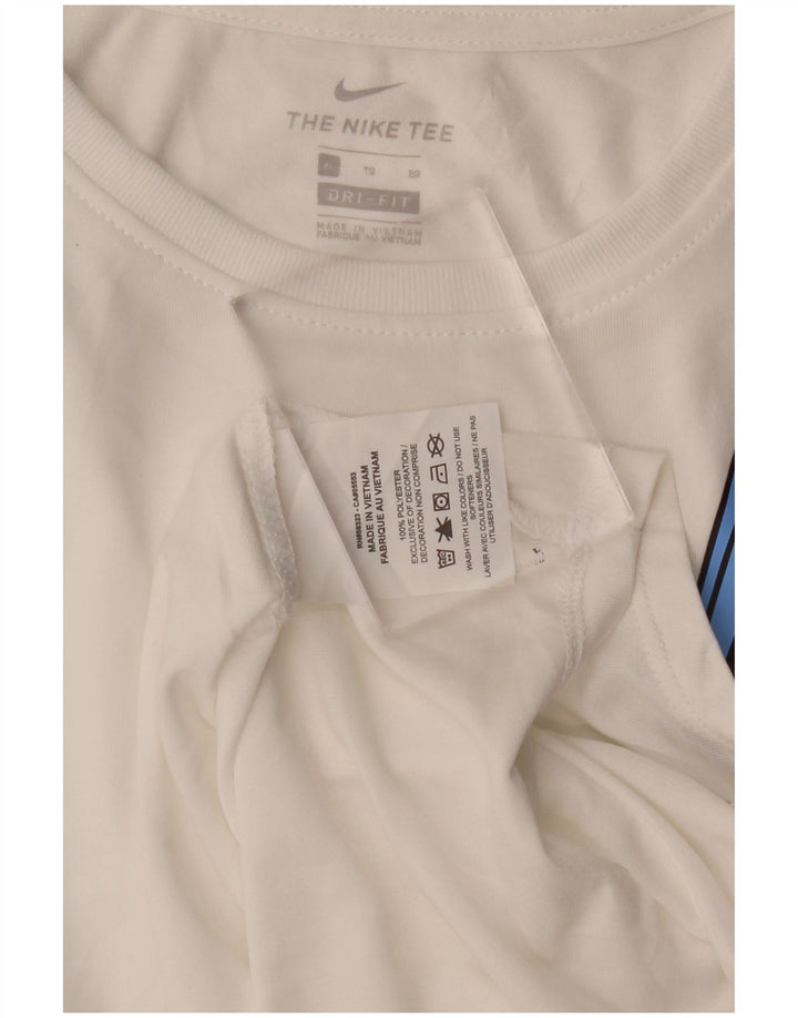 Γραφικό γιλέκο NIKE Girls Dri Fit 13-14 ετών XL Λευκός πολυεστέρας