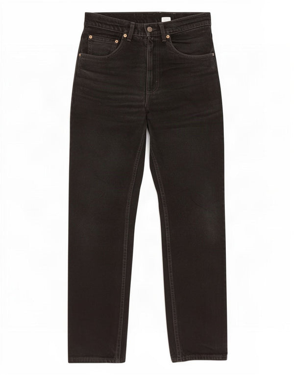 Levi's Womens 505 Regular Fit Straight Jeans W32 L32 Black Cotton