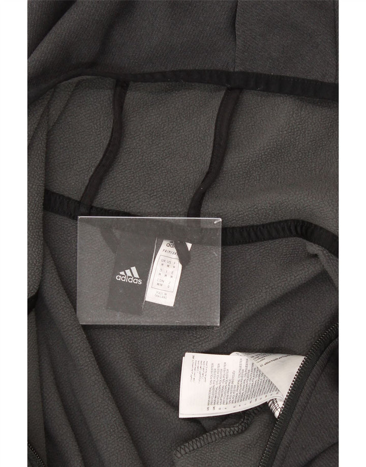 ADIDAS Womens Aeroready Zip Hoodie Sweater UK 14 Medium Grey Polyester Vintage Adidas and Second-Hand Adidas from Messina Hembry 
