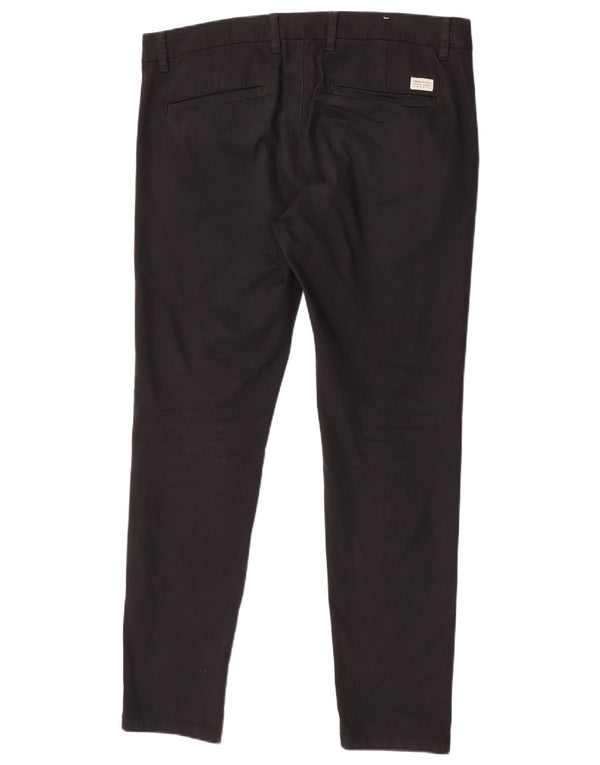 Zara Ανδρικό Slim παντελόνι Chino EU 44 Large W34 L32 Μαύρο βαμβακερό