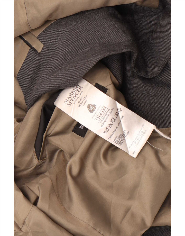 Marks & Spencer Ανδρικό μπλέιζερ με 2 κουμπιά μπουφάν UK 42 μεγάλο γκρι μαλλί
