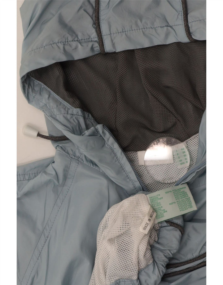 DIADORA Womens Oversized Hooded Gilet UK 10 Small Blue Polyamide