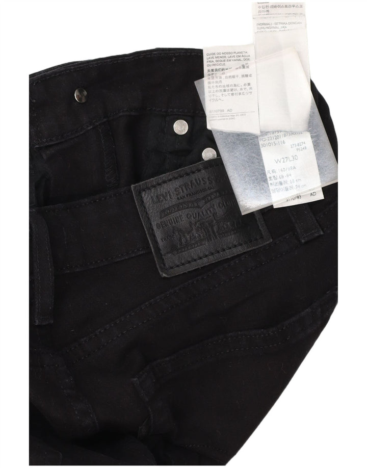 LEVI'S Γυναικείο 725 ψηλό τζιν μποτάκι W27 L30 μαύρο βαμβακερό