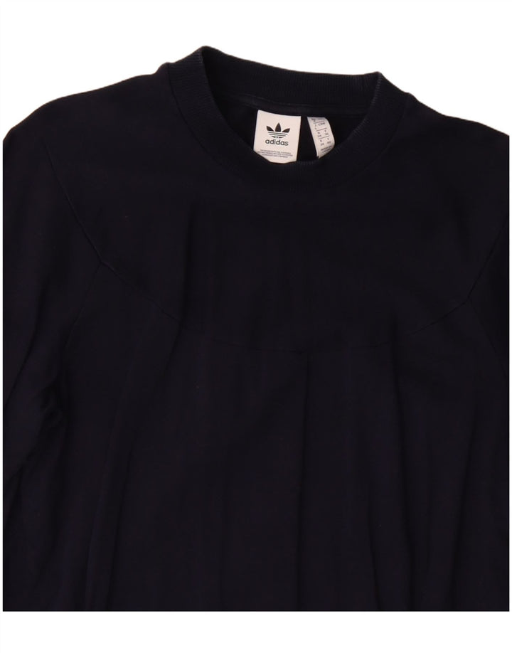 Adidas Γυναικεία Φούτερ Jumper UK 8 Small Navy Blue Cotton