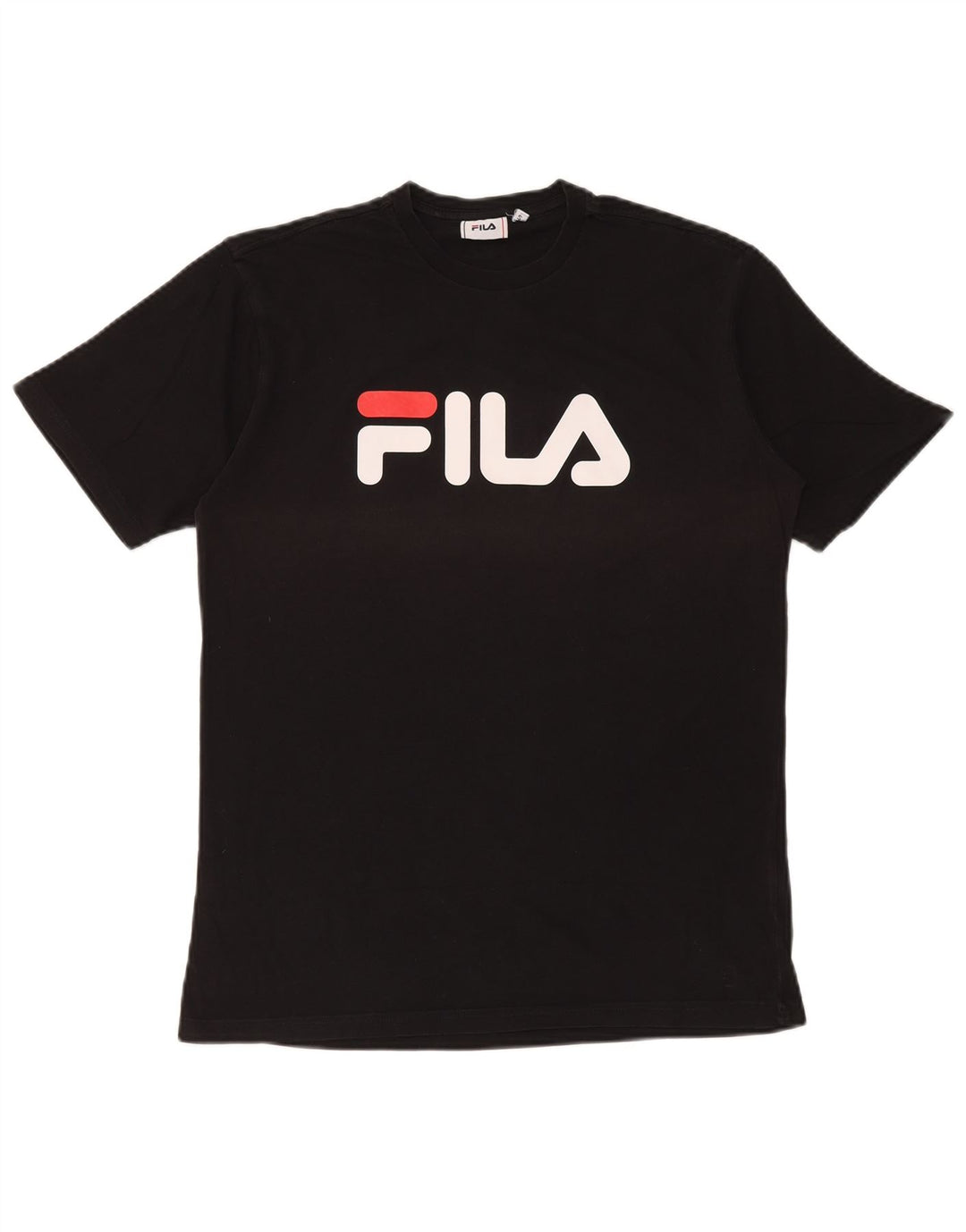 Fila Ανδρικό γραφικό T-Shirt Top Μικρό μαύρο βαμβακερό