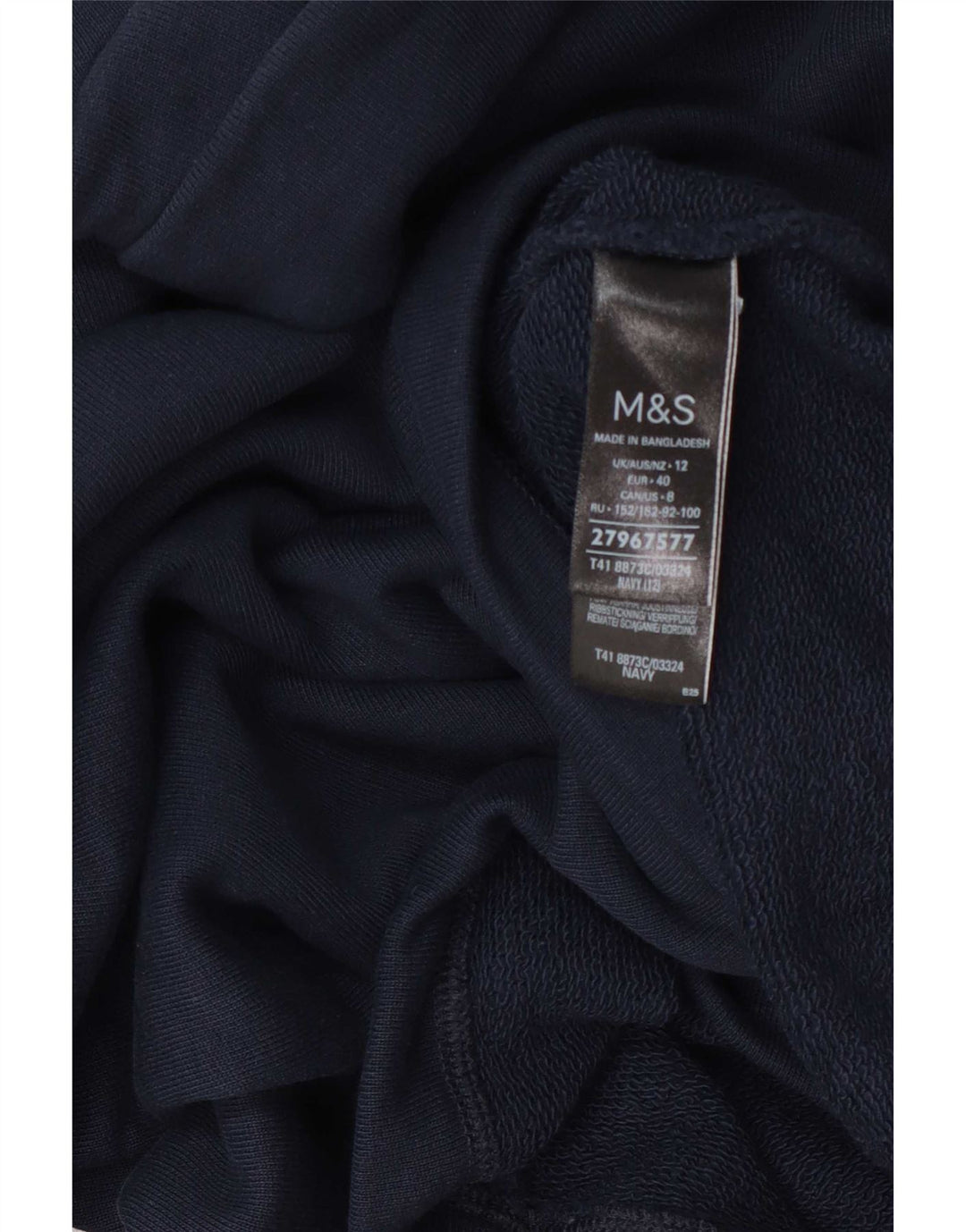 Marks & Spencer Γυναικεία φούτερ με ρολό λαιμόκοψη Jumper UK 12 Medium Navy Blue
