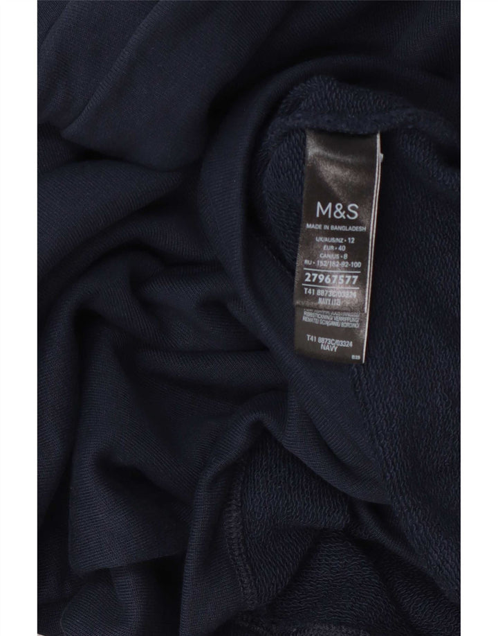 Marks & Spencer Γυναικεία φούτερ με ρολό λαιμόκοψη Jumper UK 12 Medium Navy Blue
