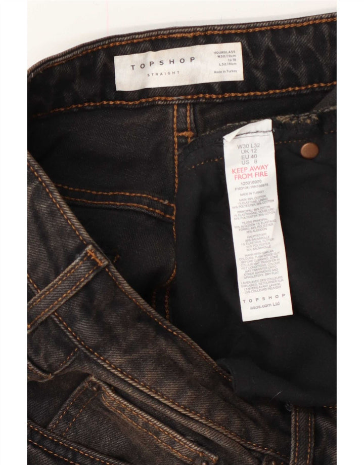 Γυναικείο τζιν σορτς Topshop W30 μεσαίο μαύρο βαμβακερό