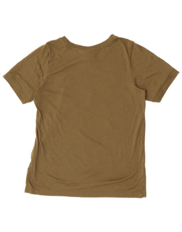 Γυναικείο γραφικό μπλουζάκι Nike Top UK 10 Small Khaki Polyester