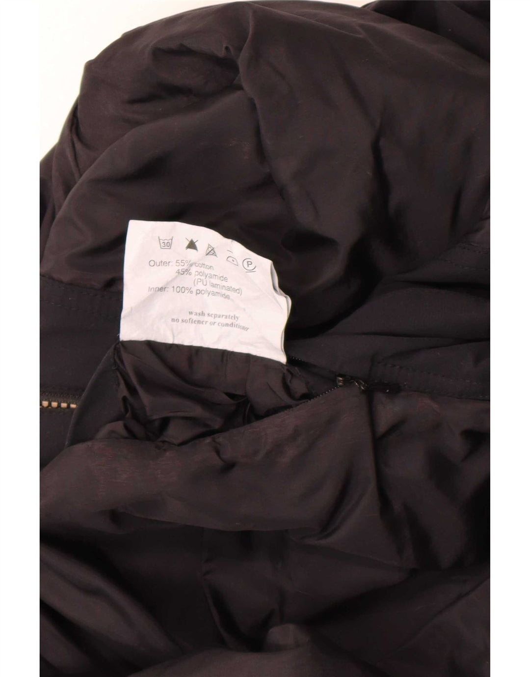 Barbour Γυναικείο μπουφάν βροχής με κουκούλα UK 14 μεγάλο μαύρο βαμβακερό