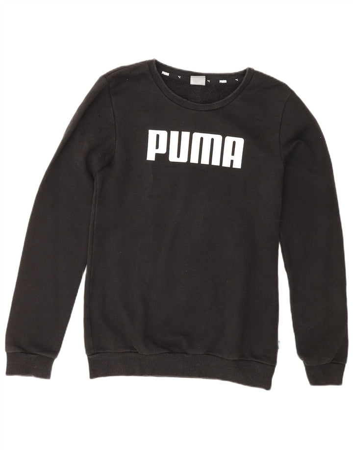 Γραφικό Φούτερ PUMA Boys Jumper 13-14 ετών Μαύρο Βαμβακερό