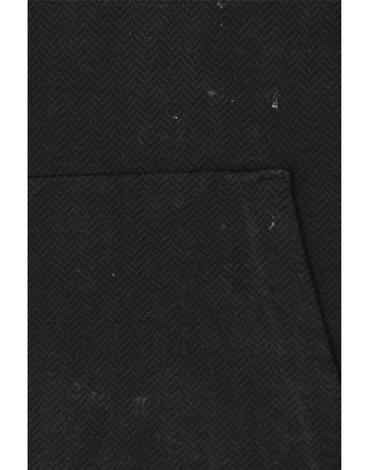 MASSIMO DUTTI Γυναικείο Hoodie Jumper UK 14 Medium Black Chevron