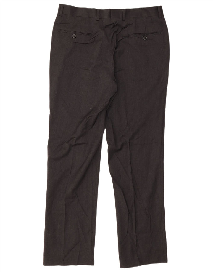 Ted Baker Ανδρική φόρμα 2 κουμπιών UK 40 μεγάλη W34 L31 Γκρι μαλλί