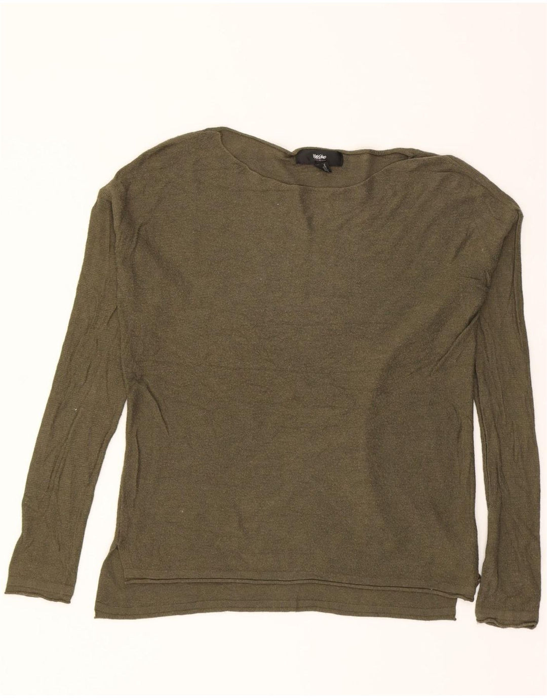 MOSSIMO Womens Oversized Boat Neck Jumper Sweater UK 6 XS Khaki Vintage Mossimo and Second-Hand Mossimo from Messina Hembry 