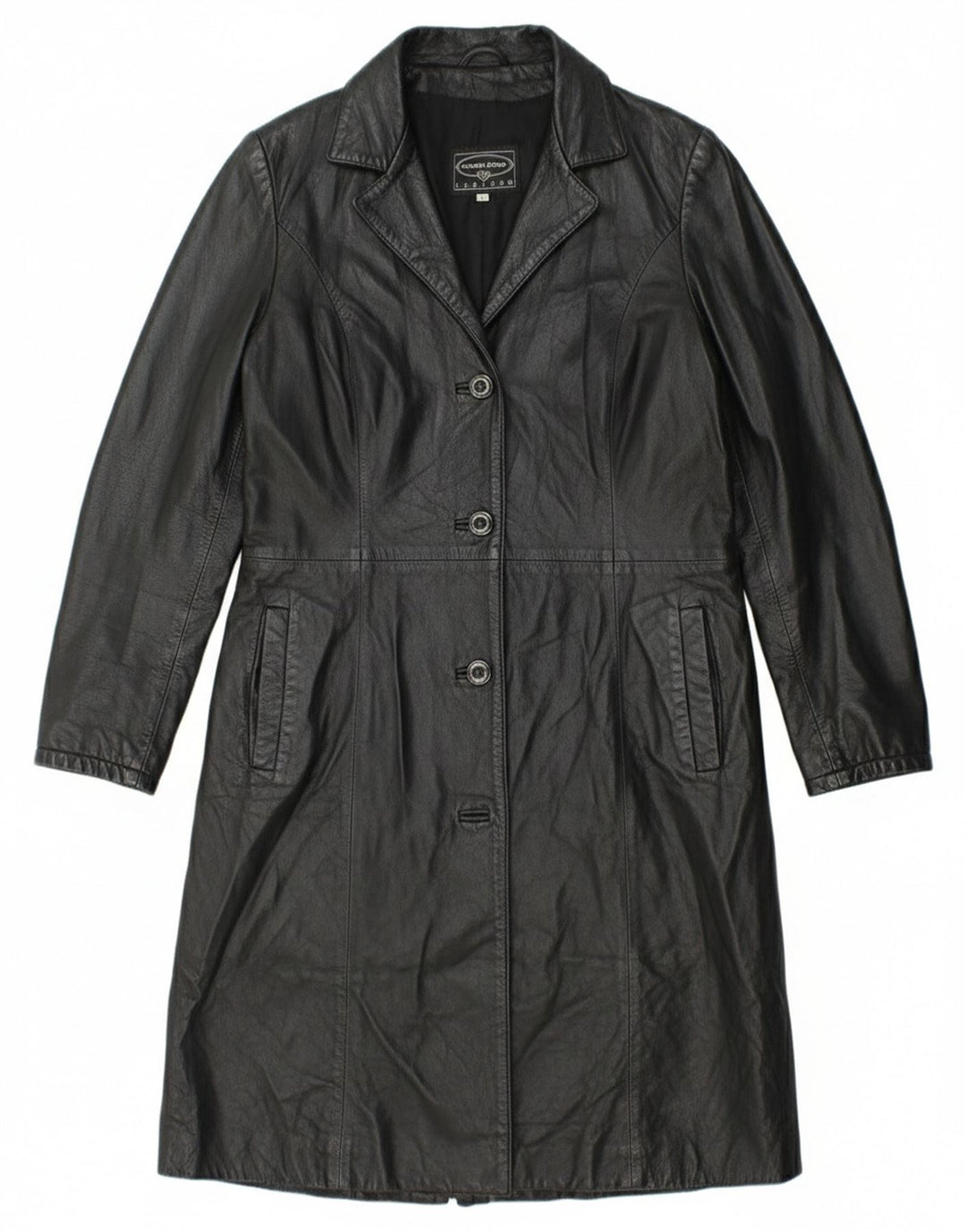 Roberta Ferrini Γυναικείο Δερμάτινο Παλτό IT 44 Medium Black Leather