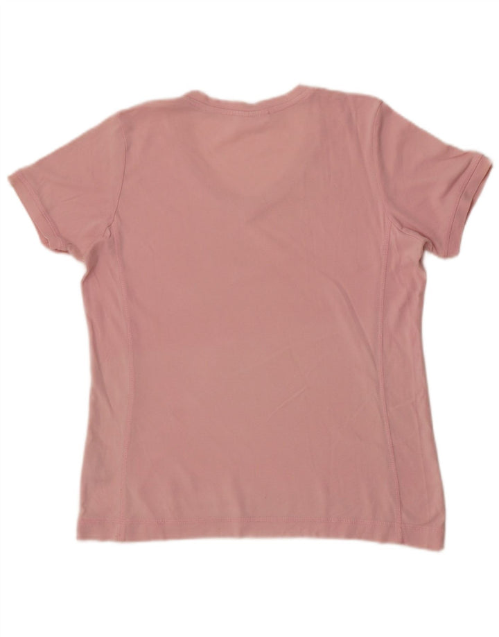 Champion Γυναικείο T-Shirt Top UK 14 Medium Pink Cotton