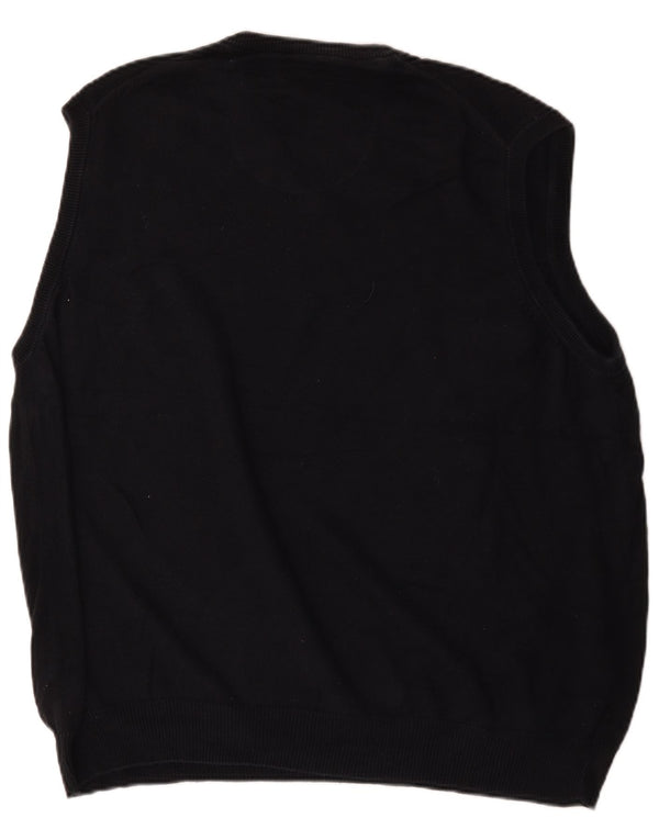 Marks & Spencer Mens Blue Harbour Vest Tank Top 2XL Navy Blue Cotton