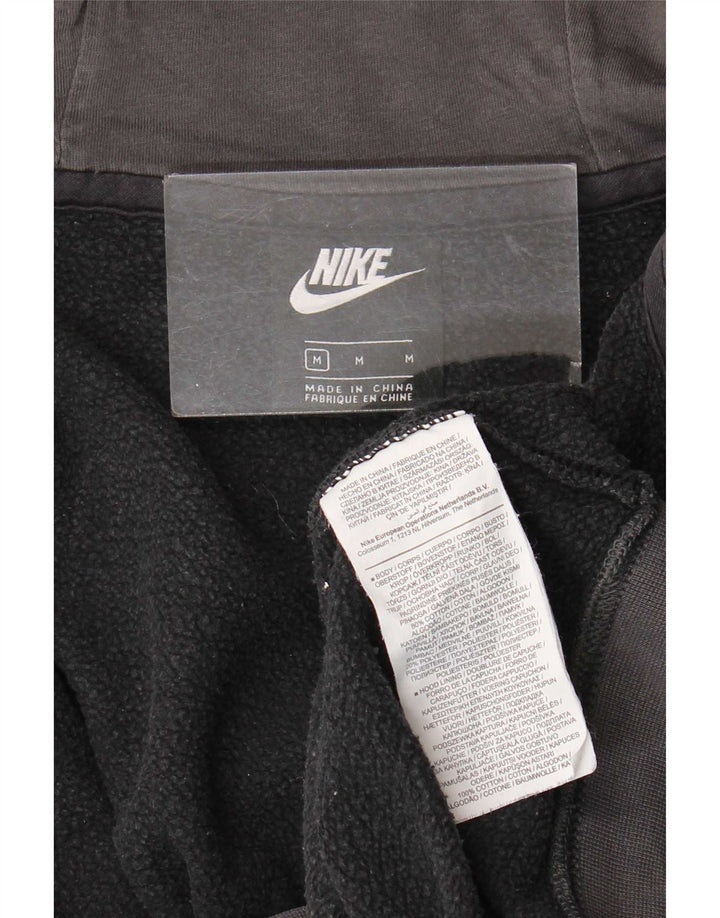 Ανδρικό πουλόβερ Nike με φερμουάρ με κουκούλα σε μεσαίο μαύρο χρώμα, βαμβακερό