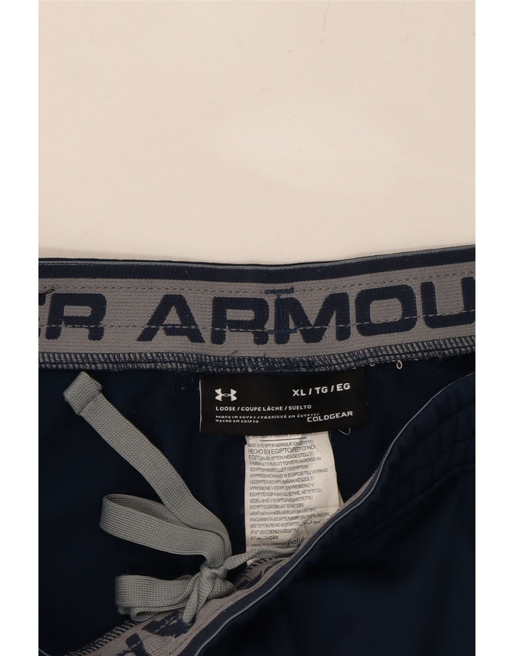 UNDER ARMOUR Mens Cold Gear Tracksuit Trousers XL Navy Blue Polyester Vintage Under Armour and Second-Hand Under Armour from Messina Hembry 