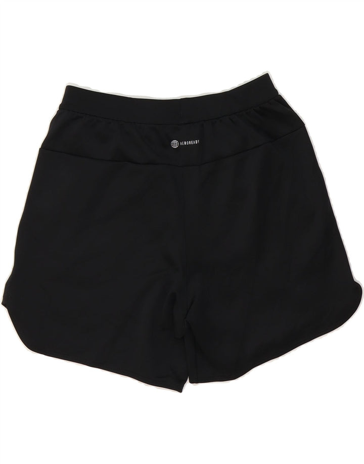 ADIDAS Womens Aeroready Sport Shorts UK 12 Medium Black Polyester Vintage Adidas and Second-Hand Adidas from Messina Hembry 