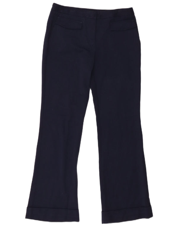 Zara Γυναικείο Bootcut Casual Παντελόνι Medium W28 L30 Navy Blue Polyester